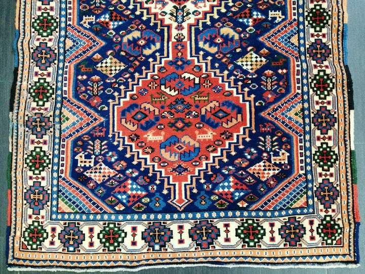 Rust Turkish Runner Rug 3' 7" x 6' 3" Hand-Knotted pattern