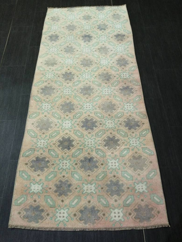 Turkish Runner Rug 2' 7" x 6' 3" Hand-Knotted detail