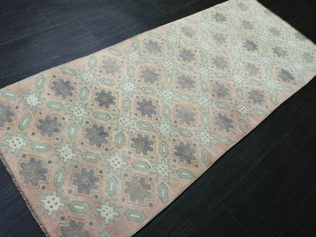 Turkish Runner Rug 2' 7" x 6' 3" Hand-Knotted reverse