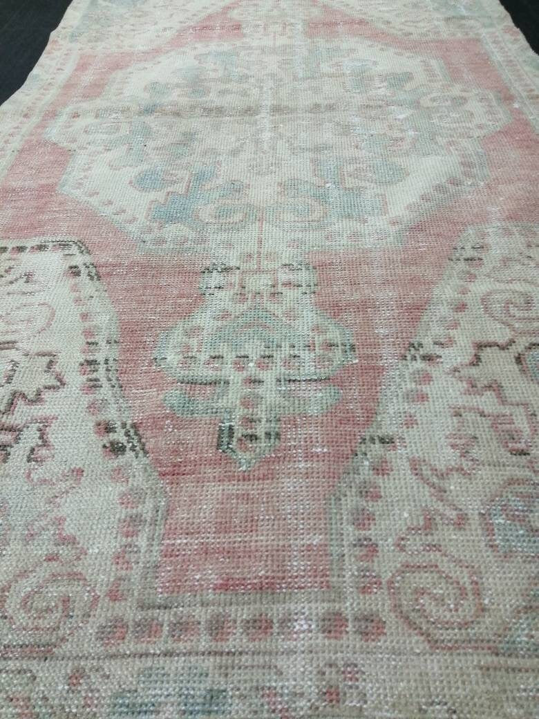 Turkish Oushak Rug 3' 10" x 6' 8" Hand-Knotted reverse