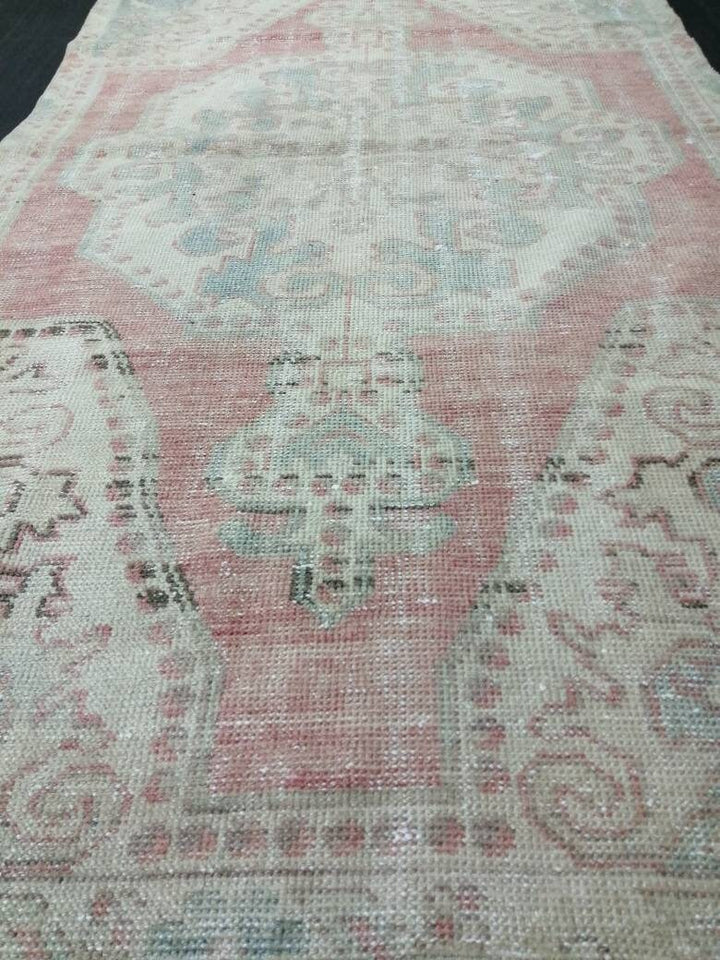 Turkish Oushak Rug 3' 10" x 6' 8" Hand-Knotted reverse