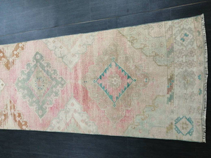 Beige Turkish Runner Rug 2' 11" x 13' 3" Hand-Knotted view