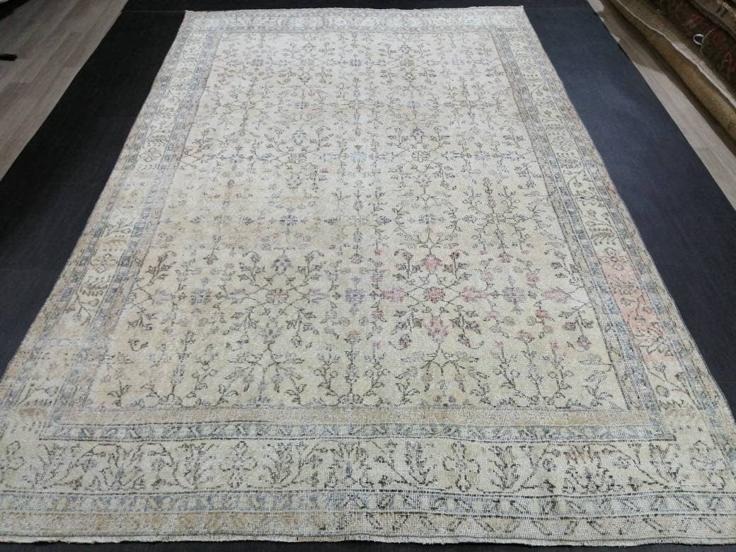 Muted Vintage Turkish Rug 6' 8" x 10' 4" - No. WR22292