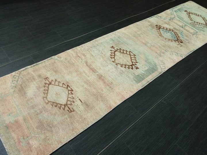 Rust Turkish Runner Rug 2' 3" x 9' 5" Hand-Knotted