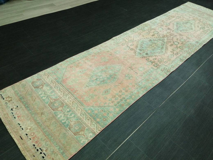Beige Turkish Runner Rug 2' 7" x 11' Hand-Knotted view