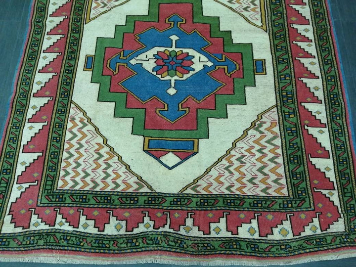 Blue Turkish Oushak Rug 6' x 9' Hand-Knotted | No. WR80495