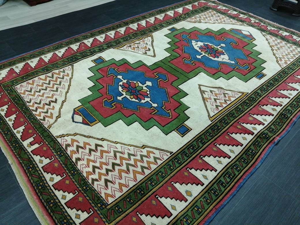 Blue Turkish Oushak Rug 6' x 9' Hand-Knotted | No. WR80495