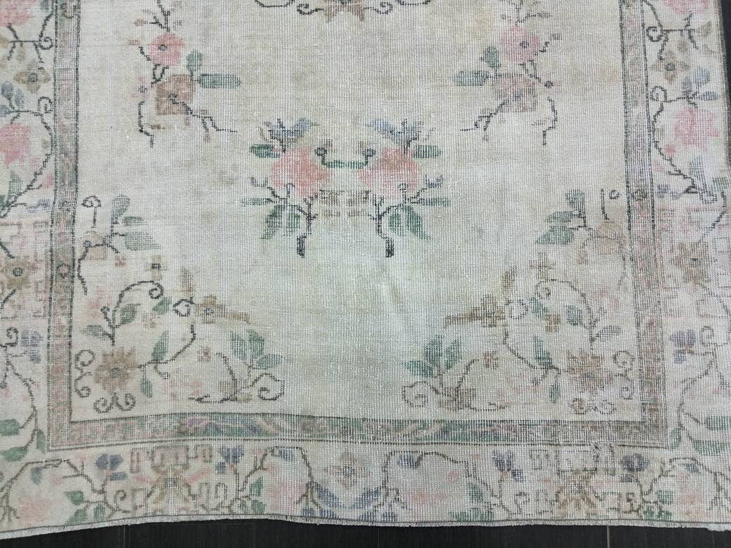 Rust Turkish Runner Rug 5' 1" x 8' 8" Hand-Knotted pattern