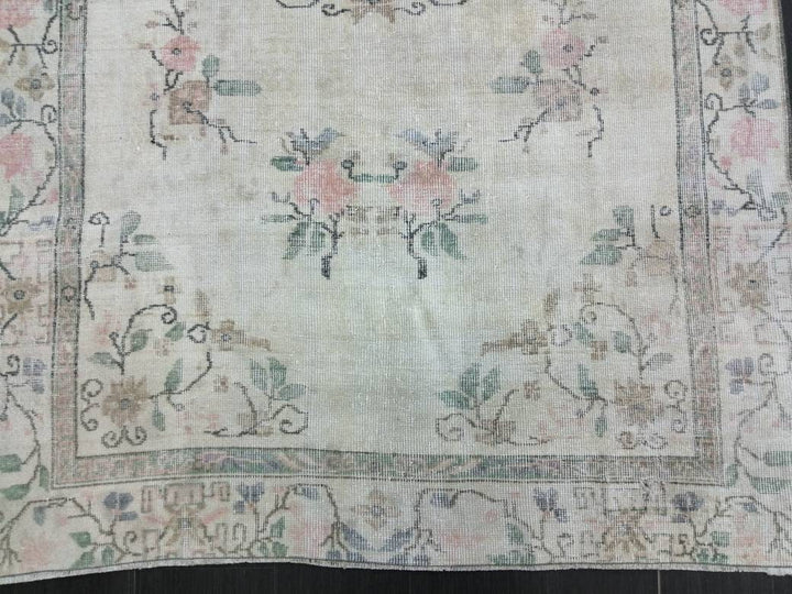 Rust Turkish Runner Rug 5' 1" x 8' 8" Hand-Knotted pattern