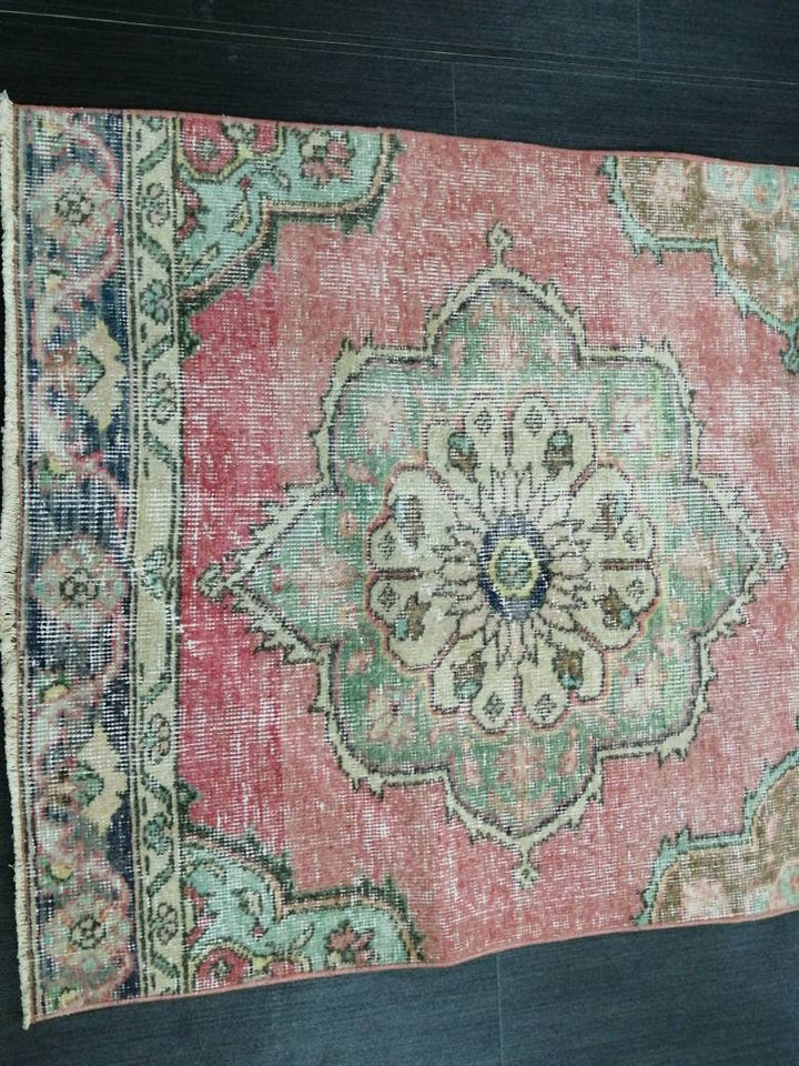 Beige Turkish Runner Rug 2' 10" x 12' 1" Hand-Knotted field