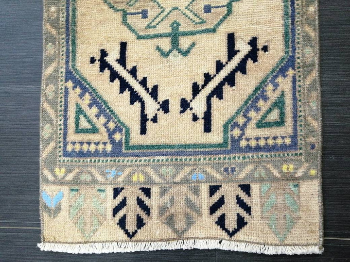 Pink Turkish Runner Rug 1' 7" x 3' 1" Hand-Knotted field