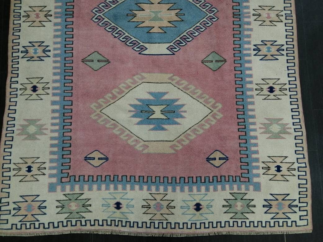 Turkish Runner Rug 5' 2" x 7' 8" Hand-Knotted view 9