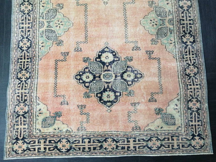 Navy Turkish Runner Rug 4' 9" x 13' 3" Hand-Knotted view