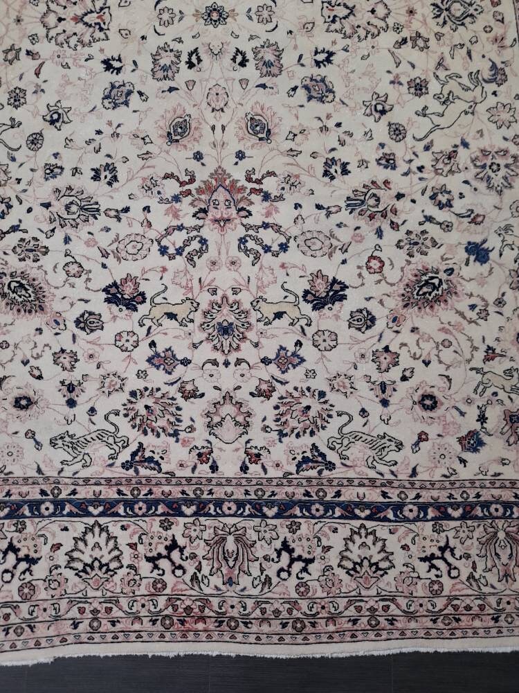 Blue Turkish Runner Rug 9' 11" x 13' 6" Hand-Knotted | No. WR76044