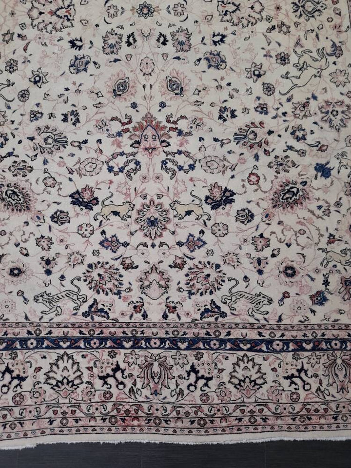 Blue Turkish Runner Rug 9' 11" x 13' 6" Hand-Knotted | No. WR76044