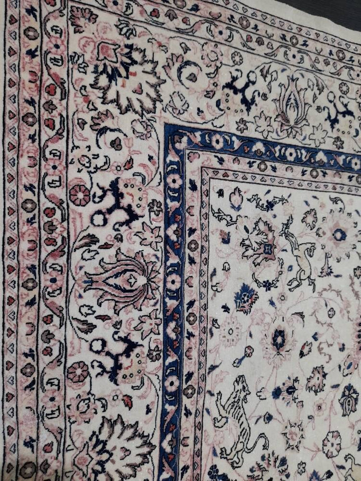 Blue Turkish Runner Rug 9' 11" x 13' 6" Hand-Knotted | No. WR76044