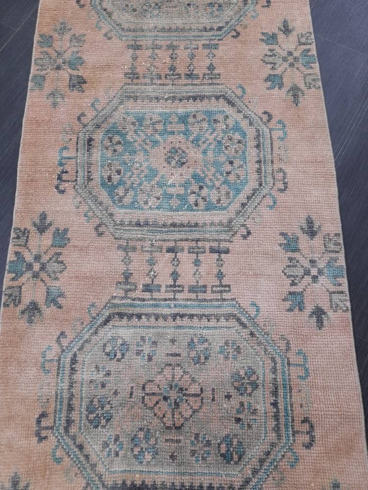Beige Turkish Runner Rug 2' 4" x 18' 9" Hand-Knotted view 9