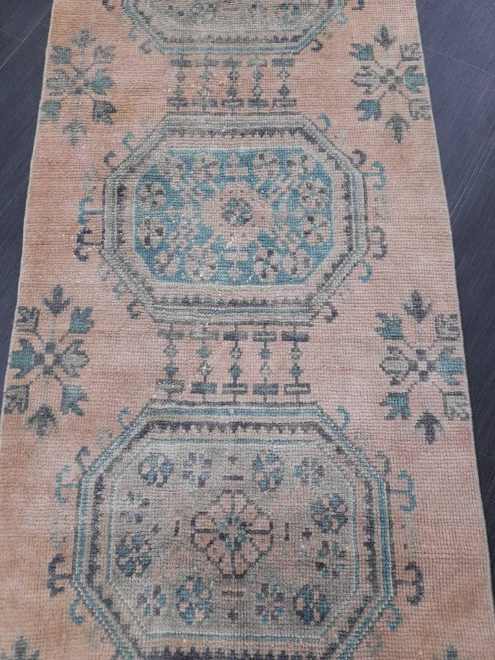 Beige Turkish Runner Rug 2' 4" x 18' 9" Hand-Knotted view 9