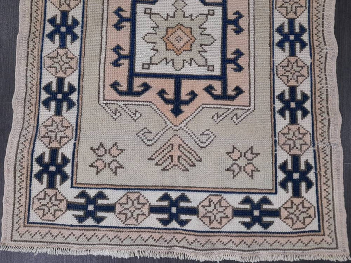 Blue Turkish Runner Rug 2' 10" x 4' 9" Hand-Knotted | No. WR50763