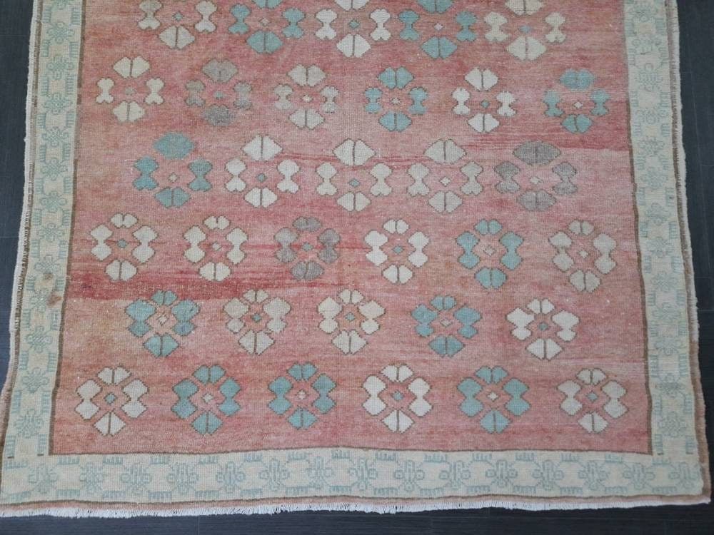 Beige Turkish Runner Rug 5' 1" x 11' 8" Hand-Knotted view