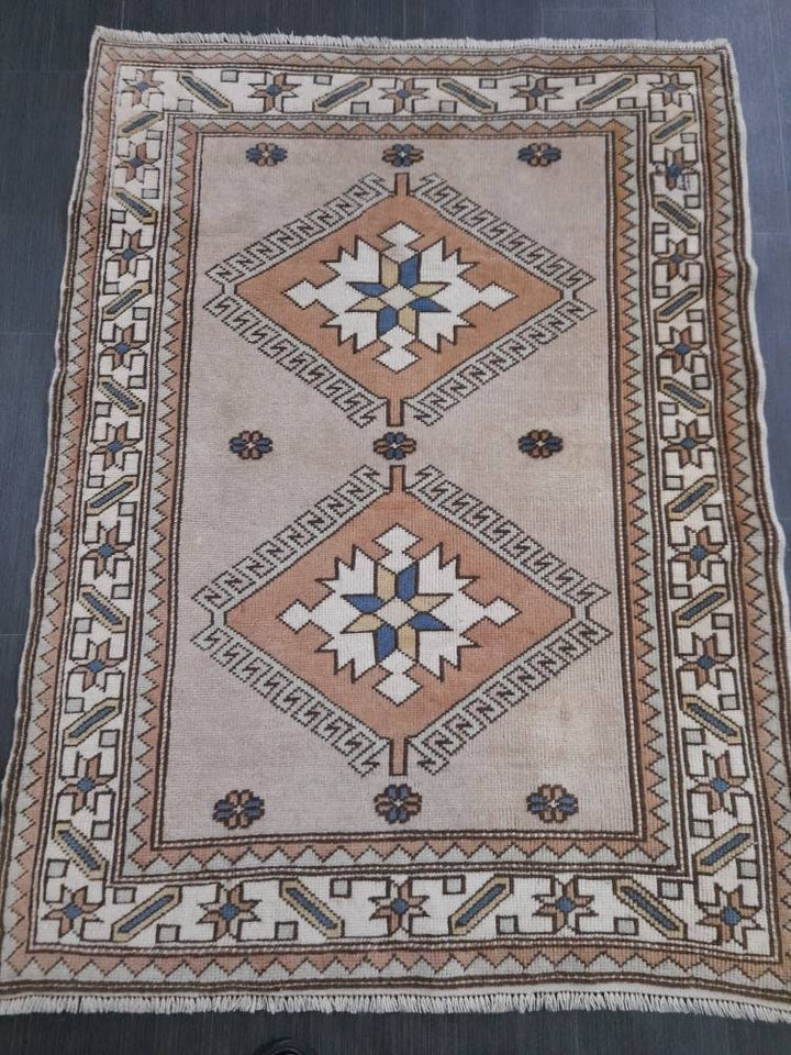 Pink Turkish Runner Rug 3' 10" x 5' 1" Hand-Knotted view