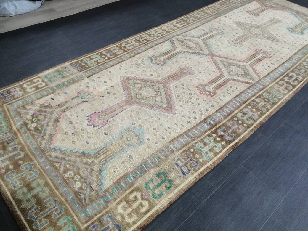 Beige Turkish Oushak Rug 4' 4" x 11' Hand-Knotted view