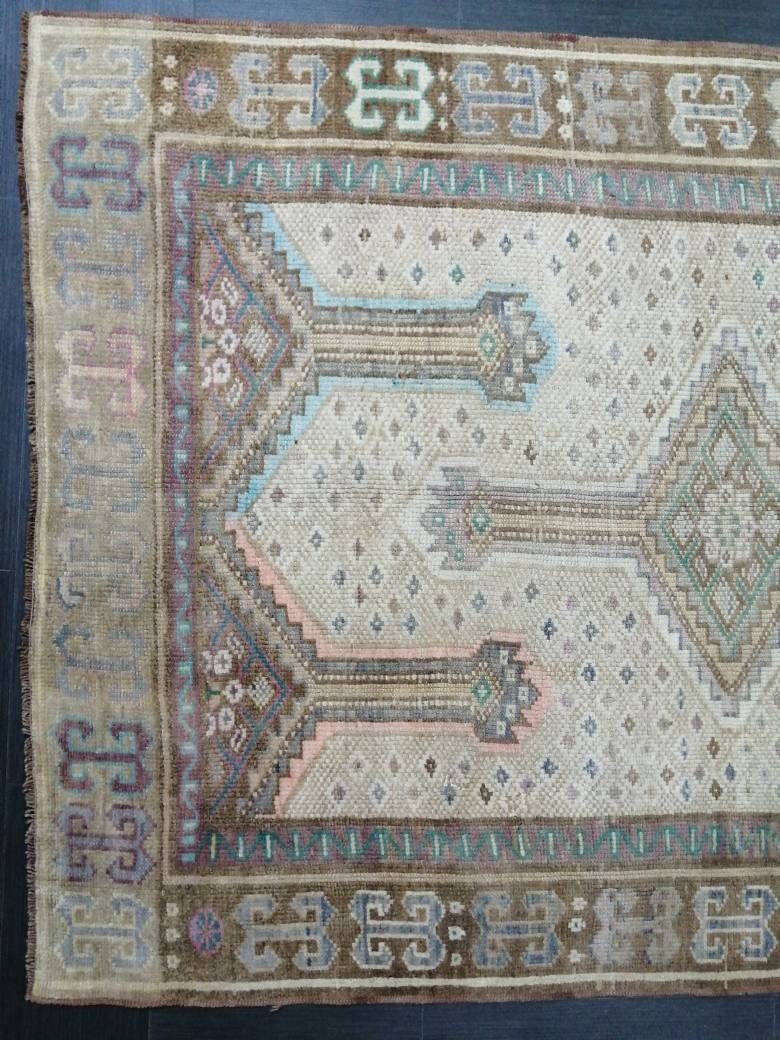 Beige Turkish Oushak Rug 4' 4" x 11' Hand-Knotted view 9