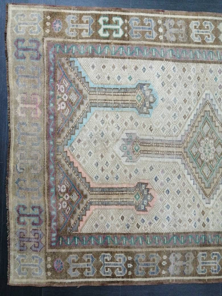 Beige Turkish Oushak Rug 4' 4" x 11' Hand-Knotted view 9