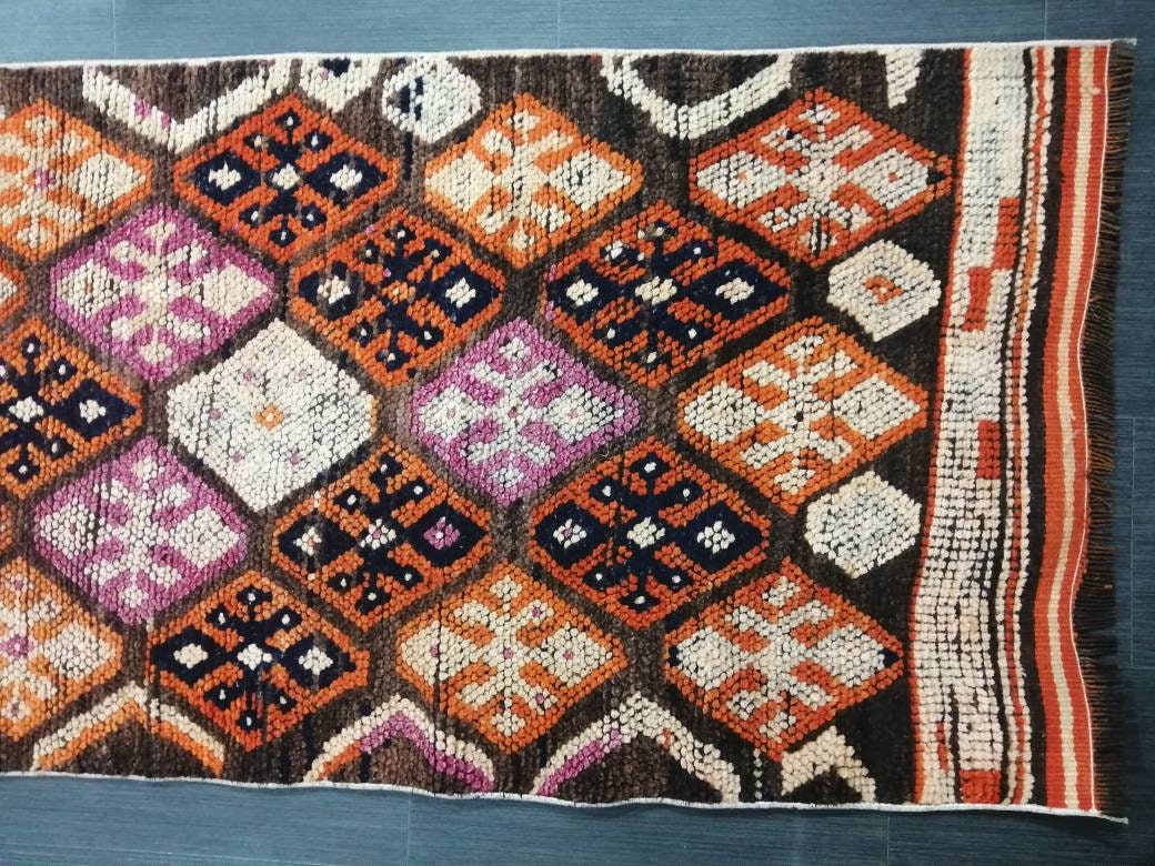 Brown Turkish Runner Rug 2' 7" x 13' 6" Hand-Knotted | No. WR99191