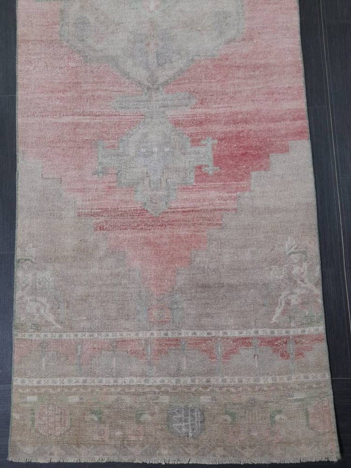 Beige Turkish Runner Rug 2' 11" x 11' Hand-Knotted view 9