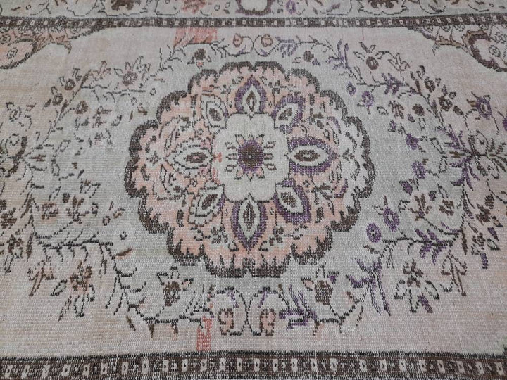 Green Turkish Runner Rug 5' 2" x 8' 4" Hand-Knotted | No. WR21115