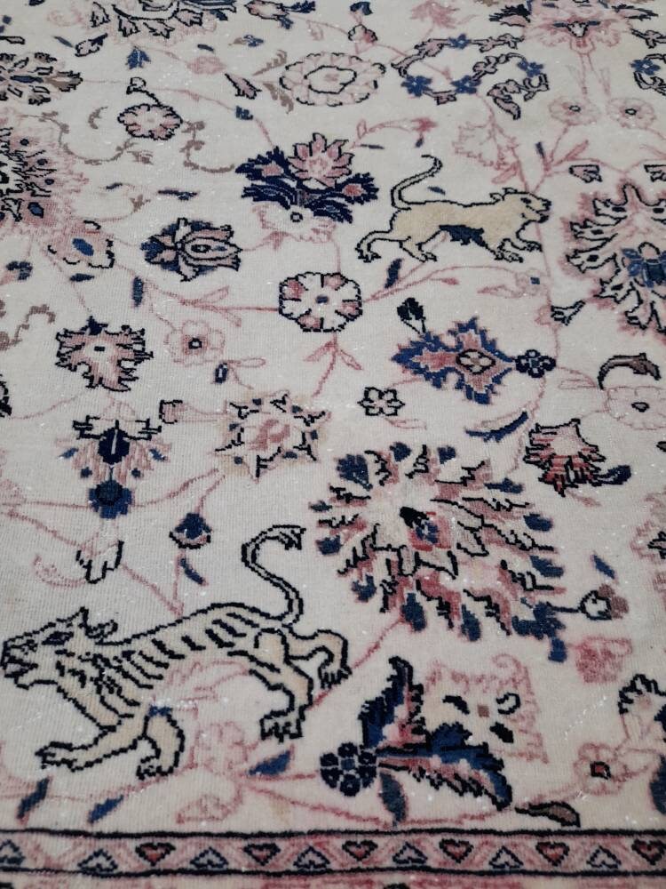 Blue Turkish Runner Rug 9' 11" x 13' 6" Hand-Knotted | No. WR76044