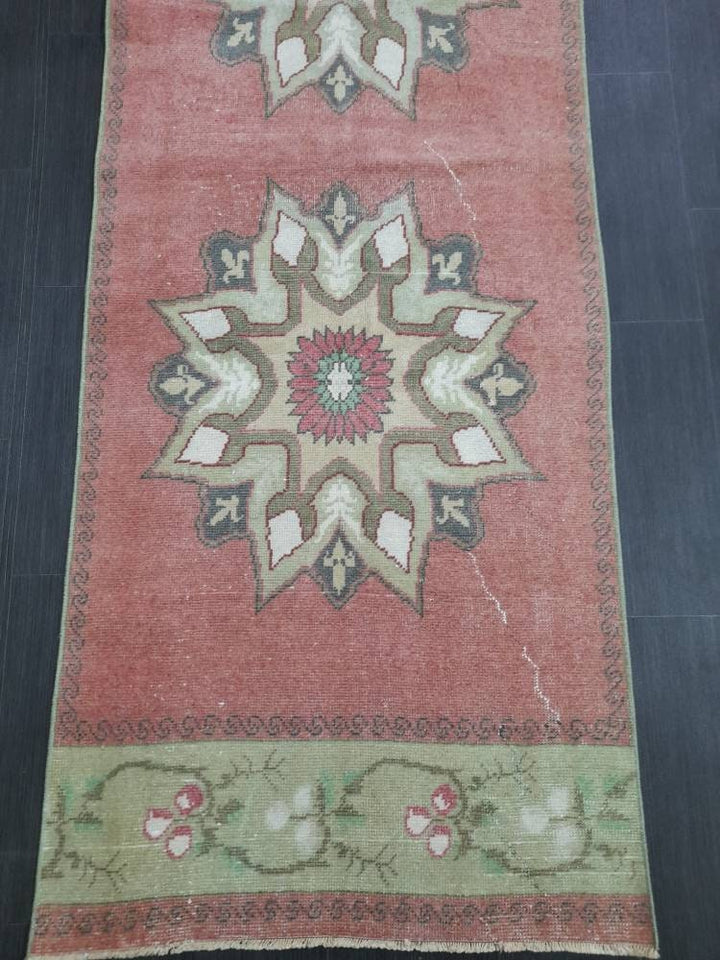 Beige Turkish Runner Rug 2' 11" x 10' 9" Hand-Knotted view 9