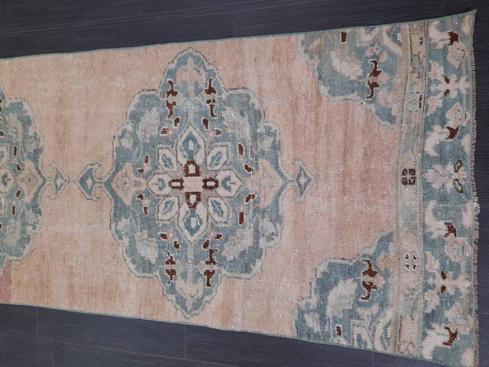Beige Turkish Runner Rug 2' 6" x 9' 5" Hand-Knotted view 9