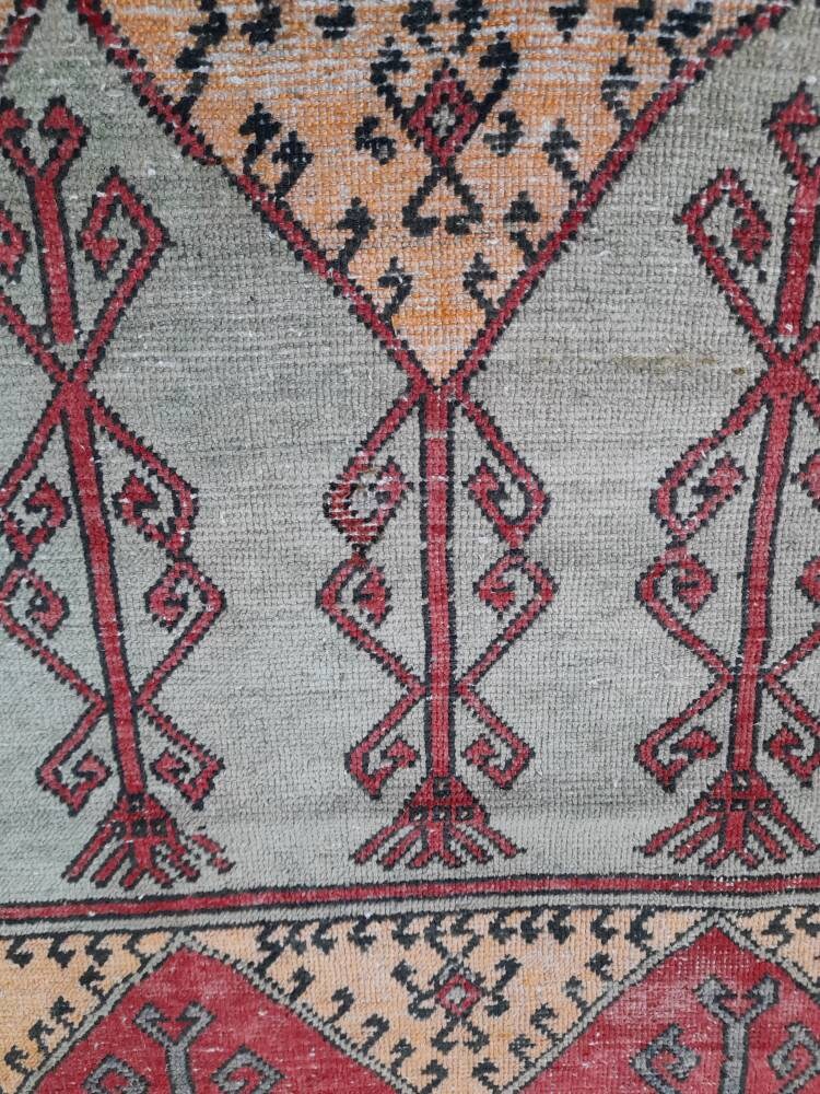 Beige Turkish Runner Rug 3' 1" x 11' 1" Hand-Knotted view 9