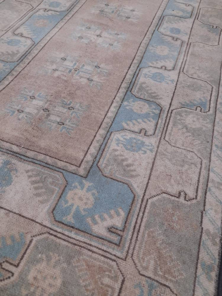 Blue Turkish Runner Rug 3' 6" x 6' Hand-Knotted | No. WR49924