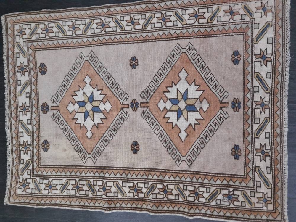 Pink Turkish Runner Rug 3' 10" x 5' 1" Hand-Knotted view 9