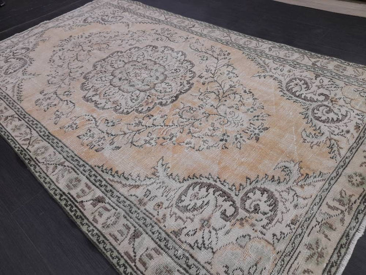 Rust Turkish Runner Rug 5' 5" x 9' 1" Hand-Knotted texture