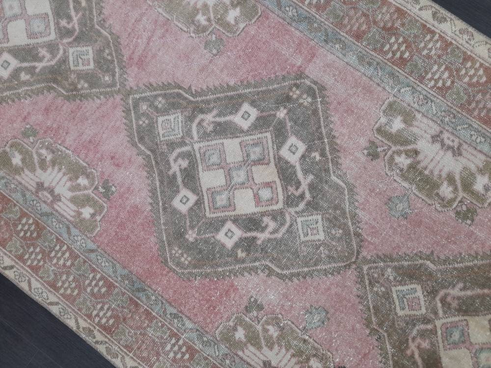 Beige Turkish Runner Rug 4' 9" x 11' Hand-Knotted view