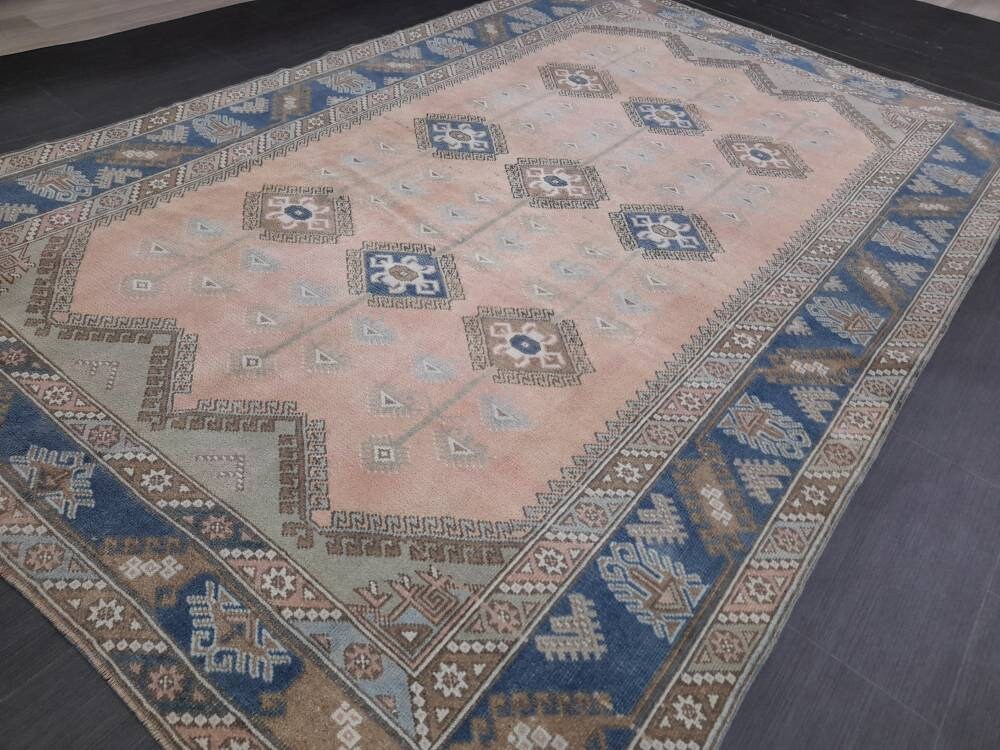 Blue Oushak Rug 6' 3" x 9' 6" - No. WR78862