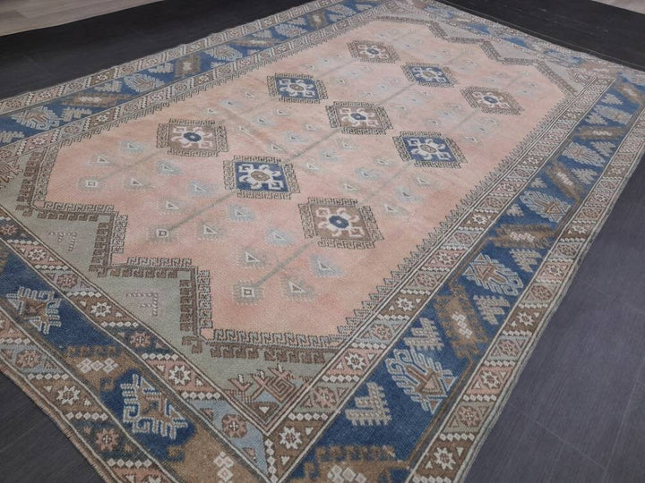 Blue Oushak Rug 6' 3" x 9' 6" - No. WR78862