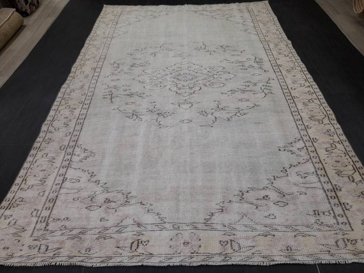 Rust Turkish Oushak Rug 6' 2" x 9' 3" Hand-Knotted reverse