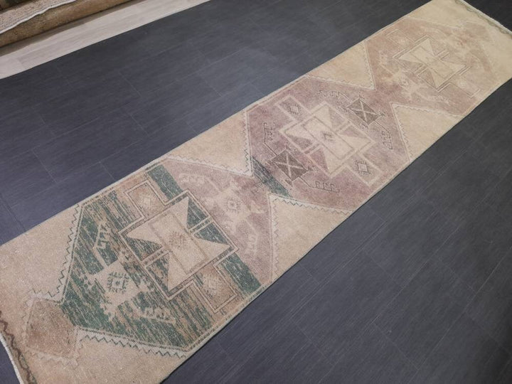 Beige Turkish Runner Rug 2' 10" x 12' 2" Hand-Knotted view
