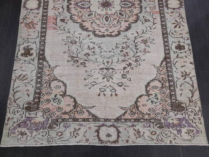 Green Turkish Runner Rug 5' 2" x 8' 4" Hand-Knotted | No. WR21115