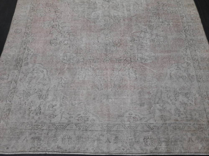 Pink Turkish Oushak Rug 6' 6" x 10' Hand-Knotted view 9