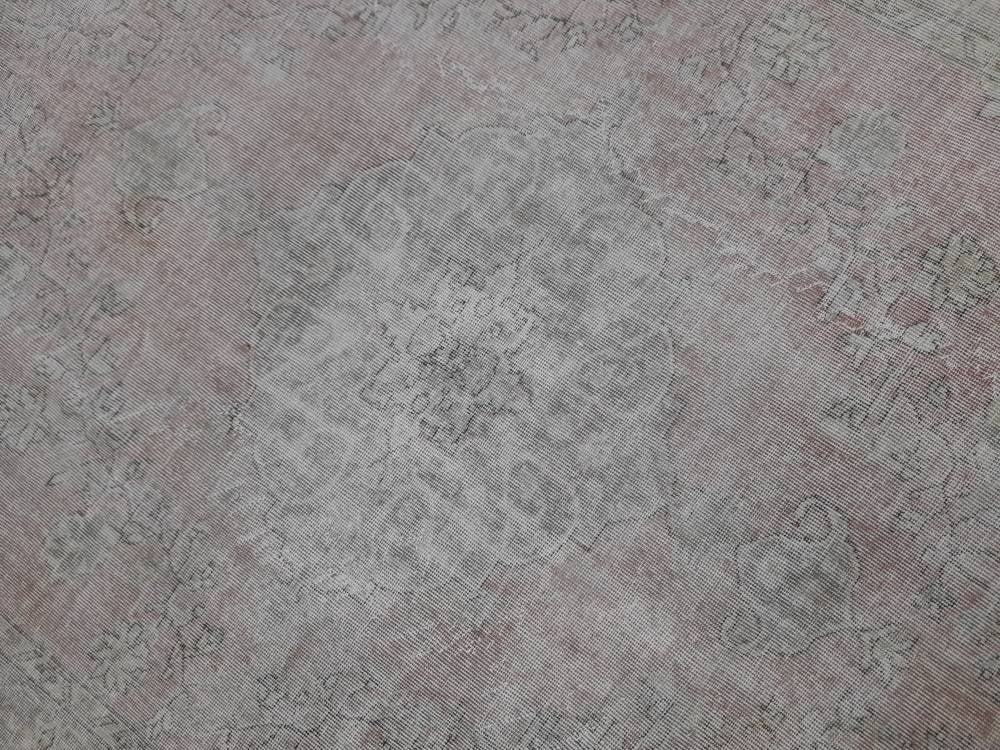 Pink Turkish Oushak Rug 6' 6" x 10' Hand-Knotted reverse