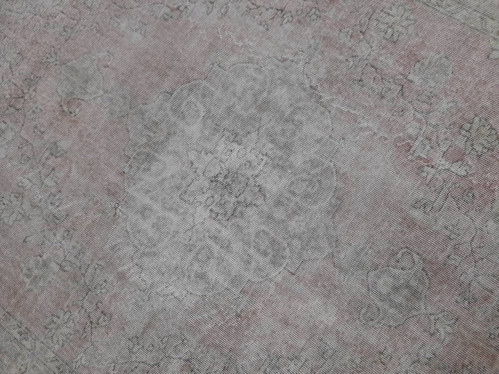 Pink Turkish Oushak Rug 6' 6" x 10' Hand-Knotted reverse