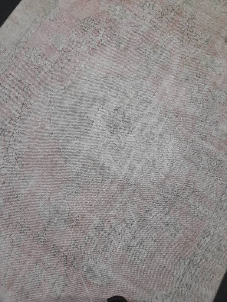 Pink Turkish Oushak Rug 6' 6" x 10' Hand-Knotted border