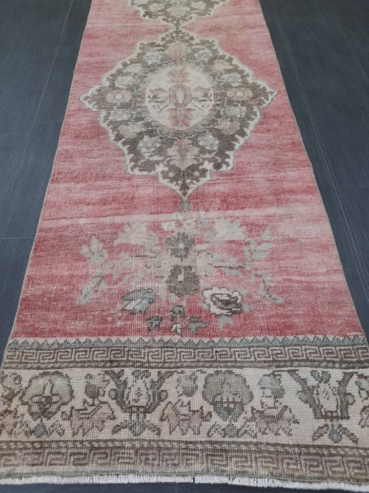 Beige Turkish Runner Rug 2' 8" x 10' 11" Hand-Knotted view 9