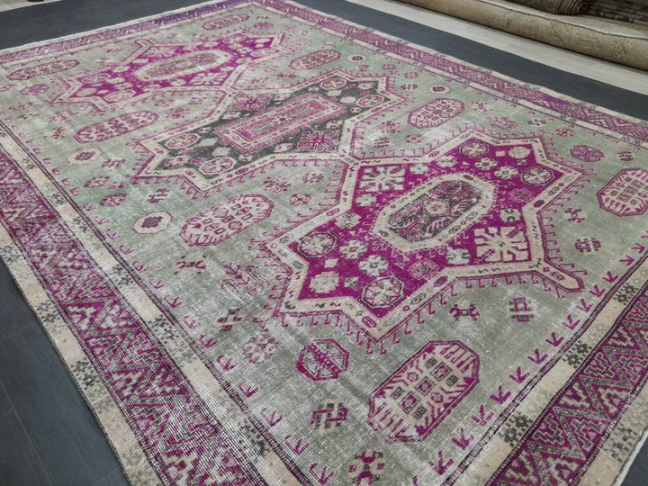 Muted Vintage Turkish Rug 7' 6" x 10' 5" - No. WR56860